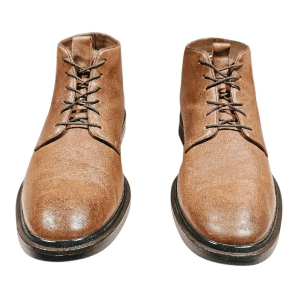COLE HAAN Cranston Brown Leather Lace-Up Chukka Boot Size 13M